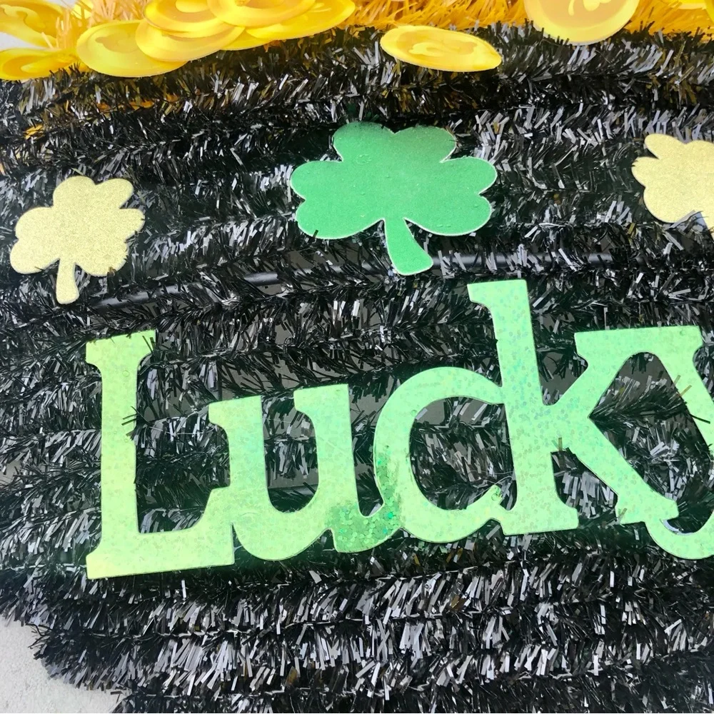 3D St. Patrick’s Day Pots of Gold Lucky Decor Wall Hanging New Coins-5 Total